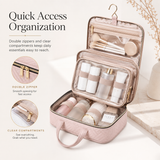 Premium Hanging Toiletry Bag with 360° Hook & Clear Travel Compartments