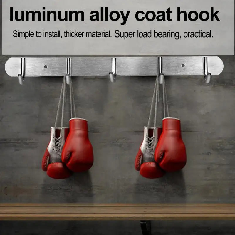 Multi-Hook Wall Rack – 5/6/7 Holes, Wall-Mounted Hooks for Coats, Towels, Hats & Bags