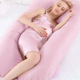U-Shaped Maternity Cushion Cover 80 × 160 cm – Multi-Functional Cotton Pillowcase for Side Sleepers