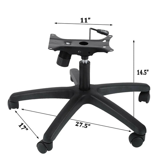 Swivel Office Chair Base – 28-Inch Replacement Base with Rollers for Gaming, Computer & Executive Chairs