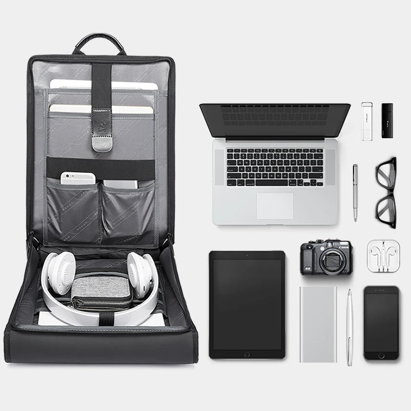 Bange 7252 Erkek Oxford Su Geçirmez Laptop Sırt Çantası 14 inç Siyah