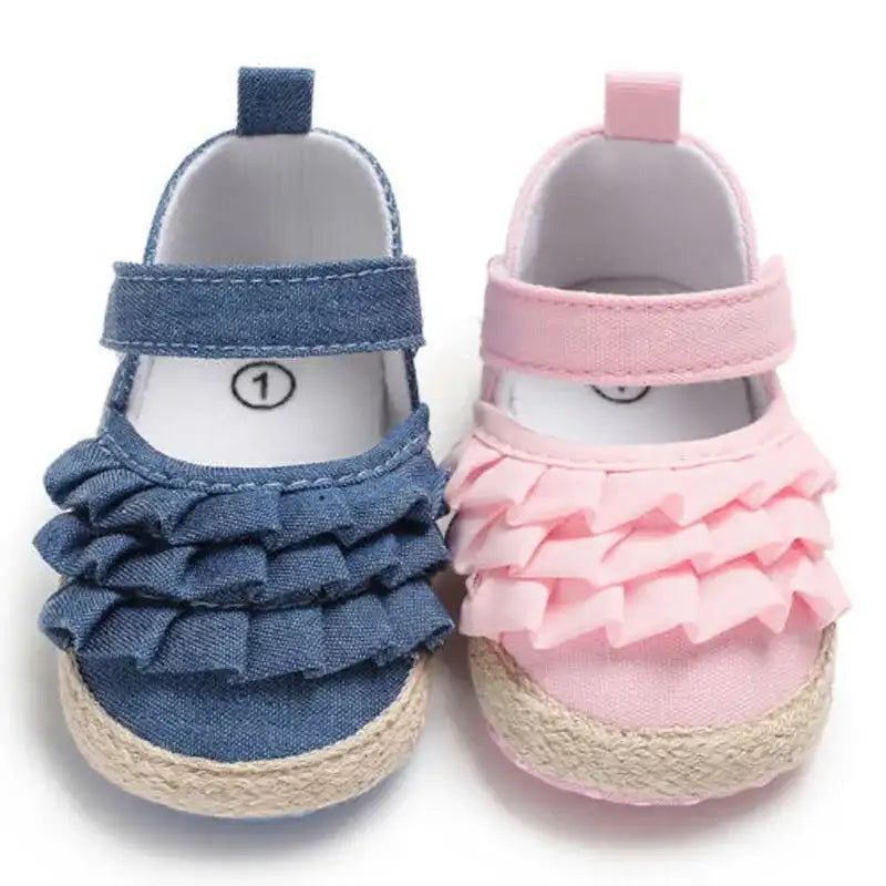 Floral Soft Crib Shoes for Newborn Baby Girls – Anti-Slip Prewalker Sneakers