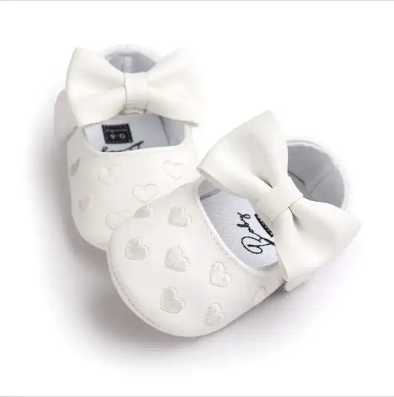 PUDCOCO Bow-Knot Soft‐Sole Newborn Pre-Walker Sneakers Unisex
