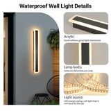 Waterproof Dimmable LED Outdoor Wall Light – Minimalist Design for Courtyard & Garage - PulinGO