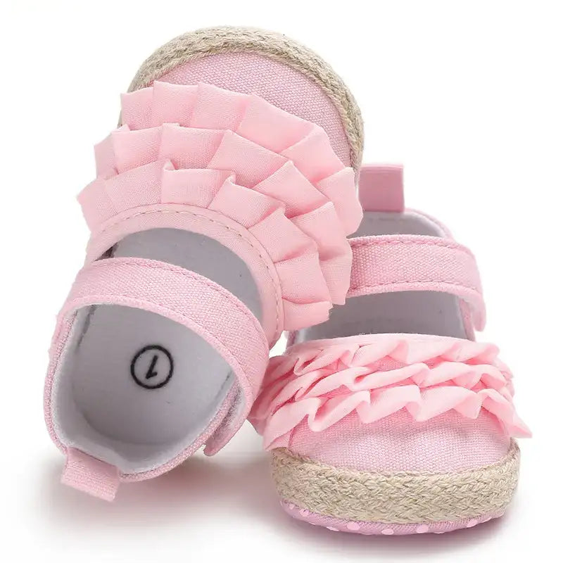 Floral Soft Crib Shoes for Newborn Baby Girls – Anti-Slip Prewalker Sneakers