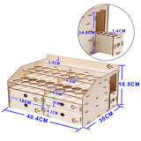 Wooden Paint Rack Pigment Storage Organizer – Desktop Hobby Ink & Tool Display