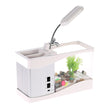 LED Mini Self-Cleaning Desktop Aquarium – Compact Fish Tank with Clock & Display Screen for Home/Office