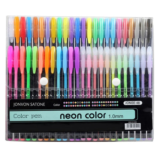 48-Color Sketch Pen Marker Set – Dual-Tip Art & Drawing Pens for School & Hobby 🎨