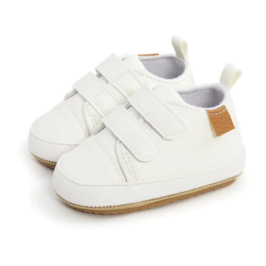 Soft Breathable Leather Infant Shoes with Shallow Buckle Strap – Unisex 0-18 M