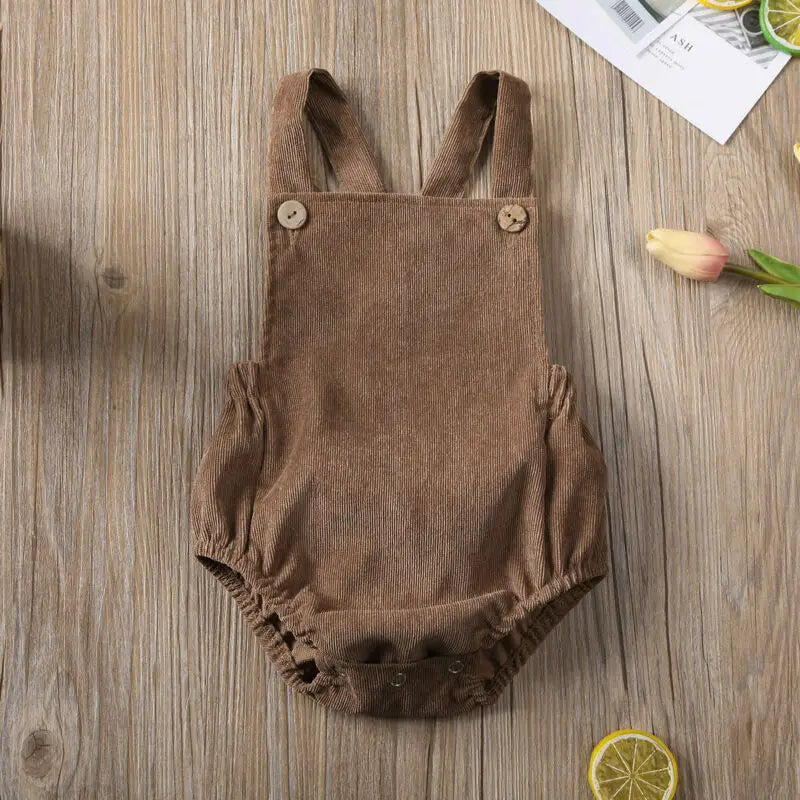 Pydcoco Baby Velvet Cotton Bodysuit – Unisex Sleeveless Jumpsuit Outfit for Newborns & Infants 0–24M (5 Colors)