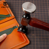 WUTA Leather Mallet Hammer – Carbon Steel Double-Head Cobbler Tool for Professional Leathercraft & Chasing Work