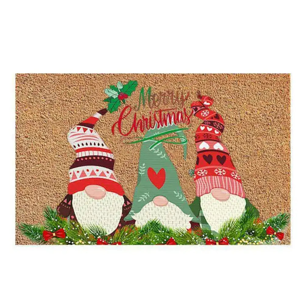 Colorful Christmas Welcome Mat – Fun Outside Entrance Doormat Rug for Home Decor 🎄✨