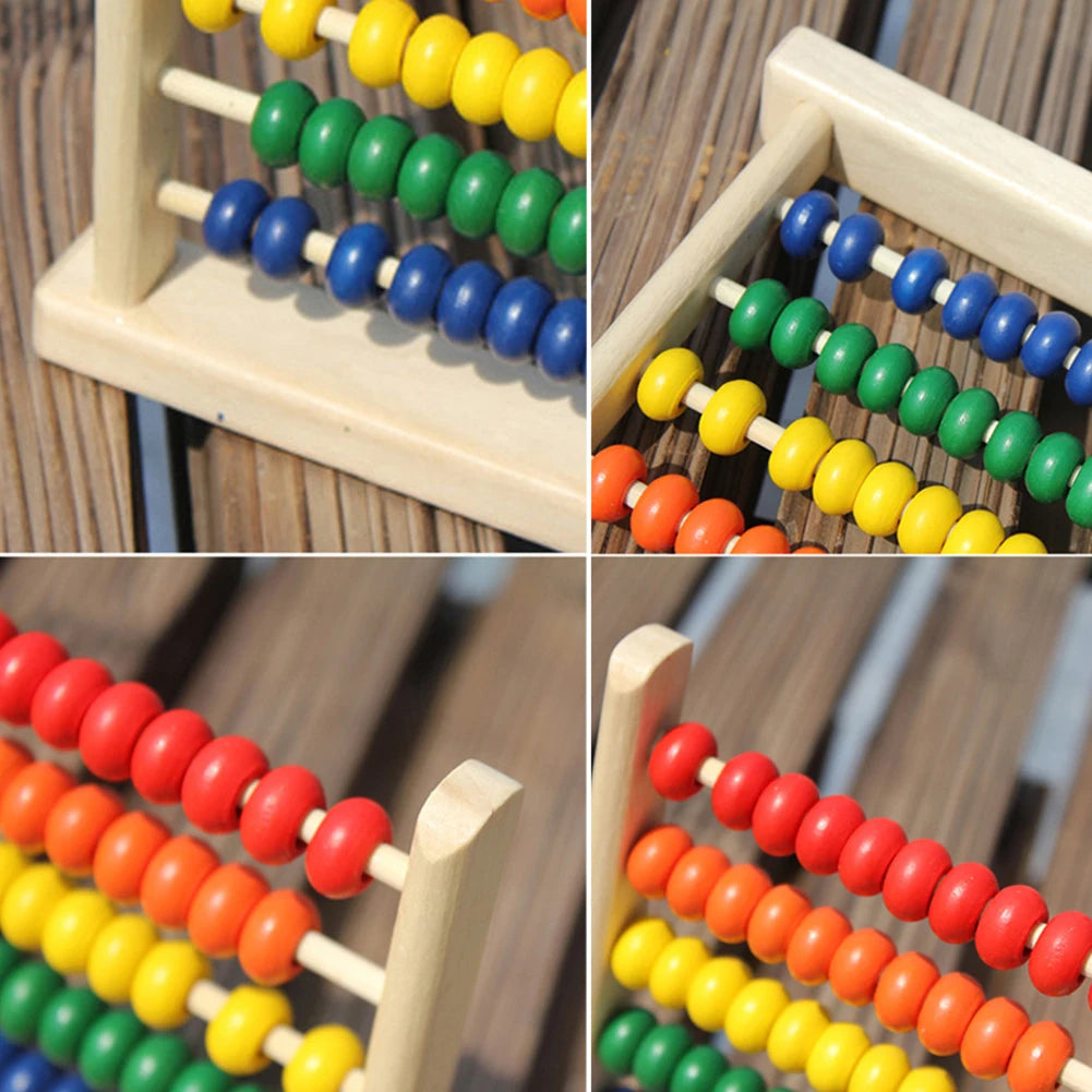Wooden Abacus Counting Toy – Colorful Beads Math Learning Tool for Kids, Early Educational Montessori Game for Number Recognition