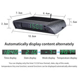 Portable Car Dashboard Clock – Solar Digital LCD Clock with Backlight & Temperature Display for Auto Interior