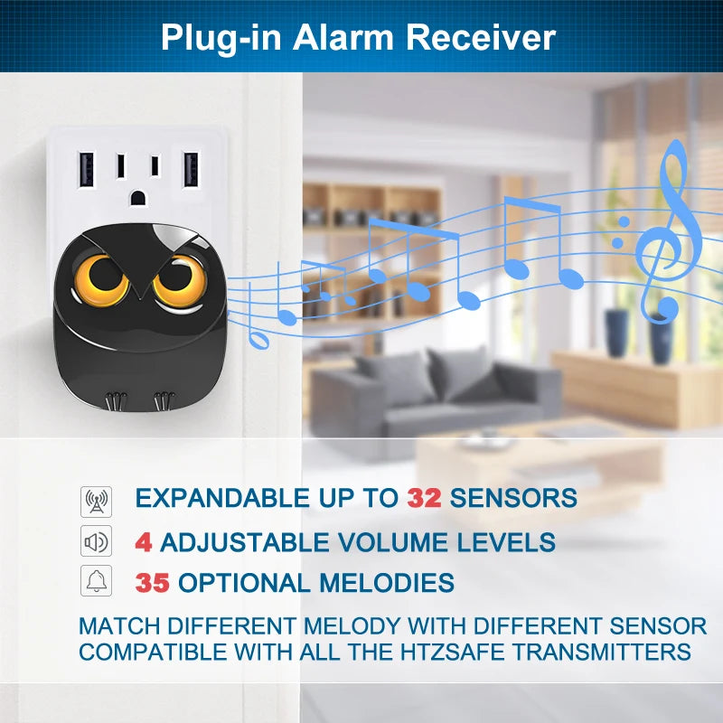 HTZSAFE Wireless Driveway Security Alarm – Waterproof PIR Motion Detector System for Garage, Burglar & Welcome Alerts