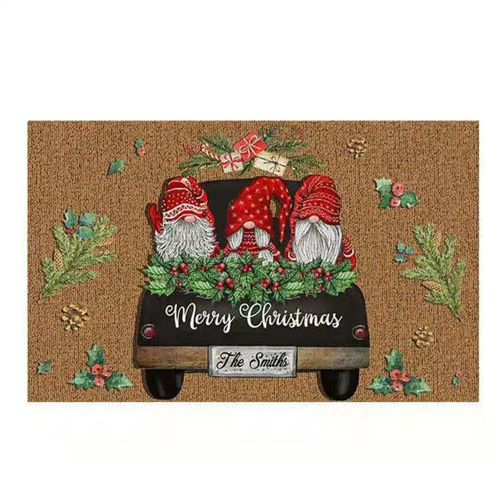 Colorful Christmas Welcome Mat – Fun Outside Entrance Doormat Rug for Home Decor 🎄✨