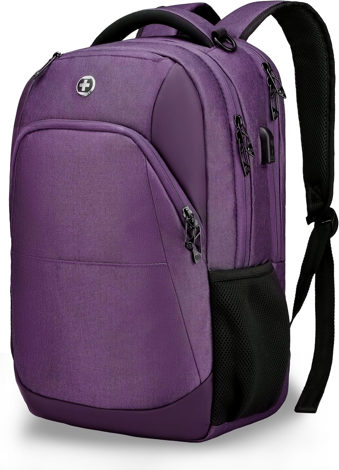 Design Travel Laptop Backpack with RFID Protection & USB Charging – 16″ College & Business Backpack (Black)