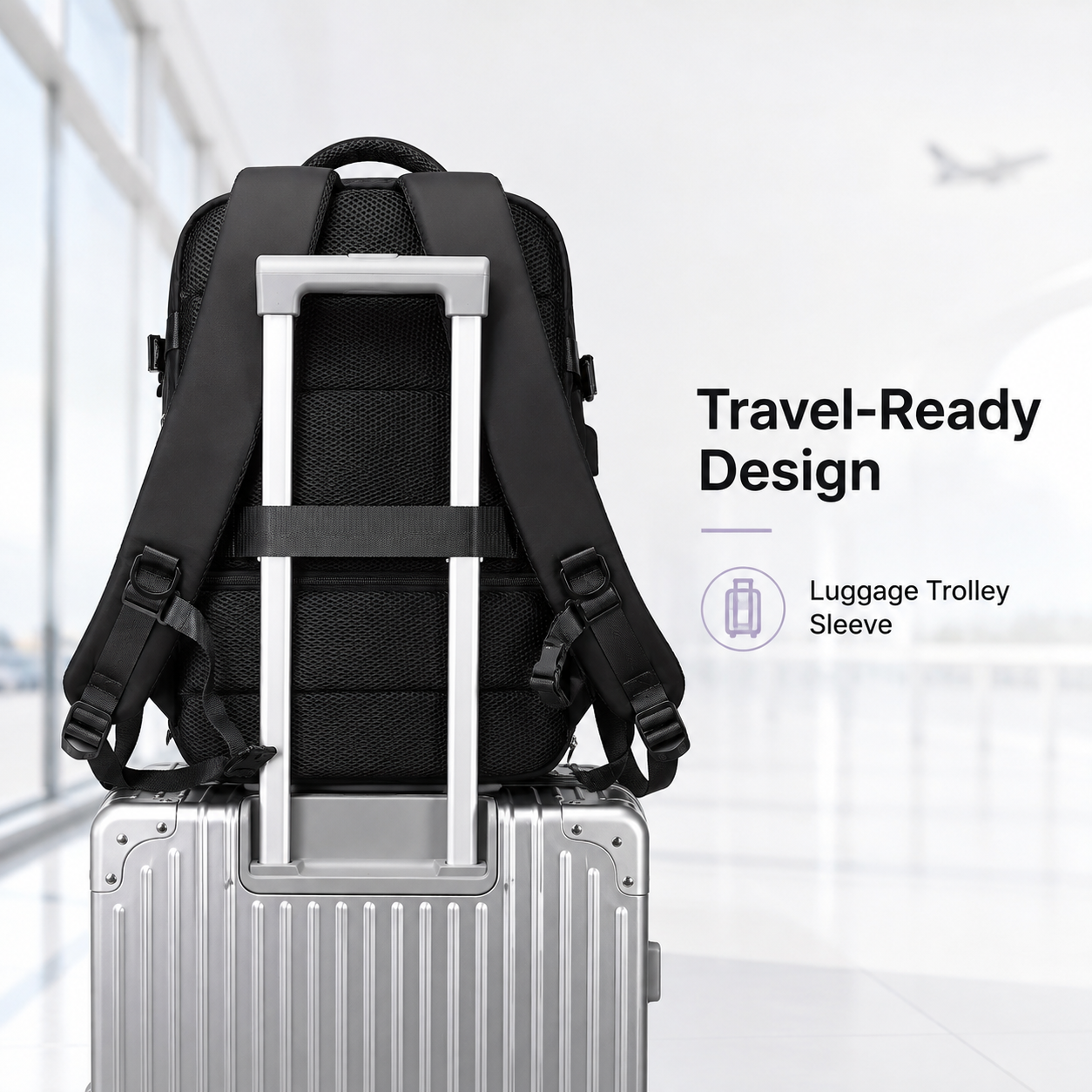 Premium Large Capacity Travel Backpack with 16-Inch Laptop Compartment