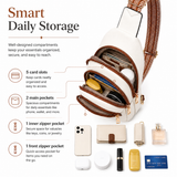 Women’s RFID Leather Sling Bag – Compact Anti-Theft Crossbody for Travel & Everyday Use
