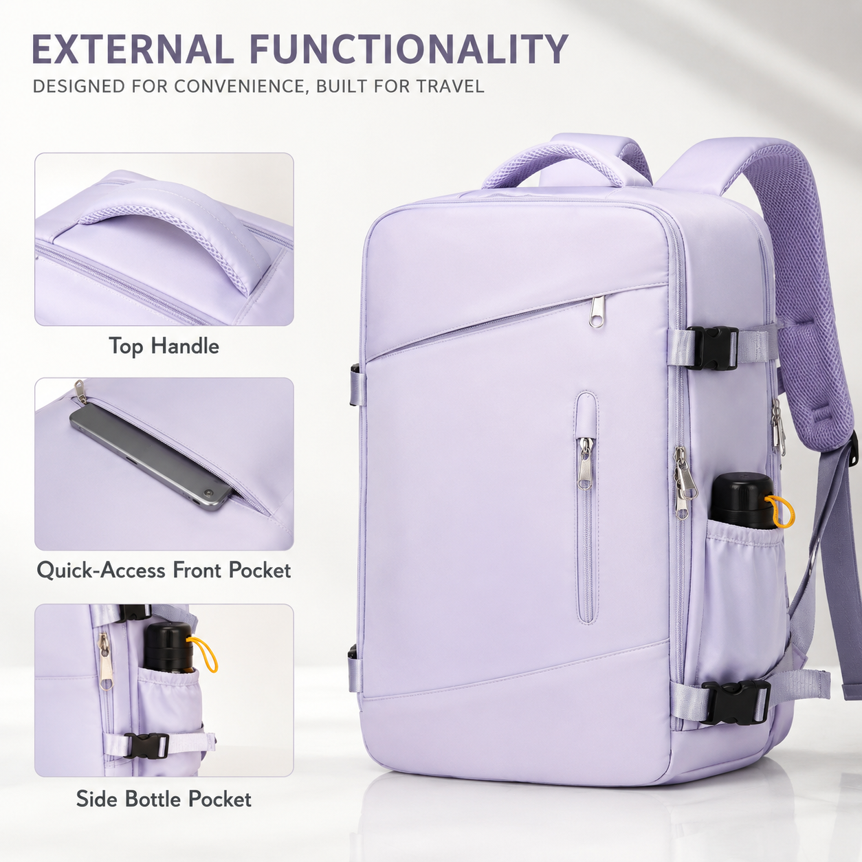 Premium Large Capacity Travel Backpack with 16-Inch Laptop Compartment