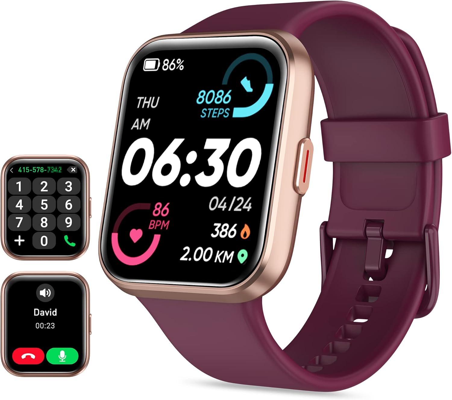 Pro Series 8 Smart Watch with Alexa Built-in & Bluetooth Calling – 1.8" HD Screen, 100+ Sports, SpO2 & Heart Rate Monitor