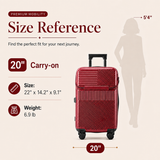20-Inch Smart Hardshell Carry-On with USB & Cup Holder