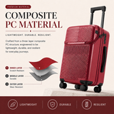 20-Inch Smart Hardshell Carry-On with USB & Cup Holder