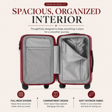 20-Inch Smart Hardshell Carry-On with USB & Cup Holder