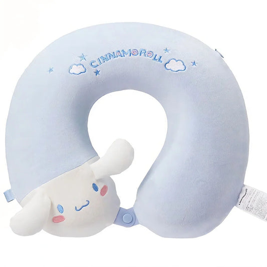 “ Miniso Sanrio U-shaped neck pillow – Kuromi & Cinnamoroll travel cushion for teens & adults, nap & sleep support ”