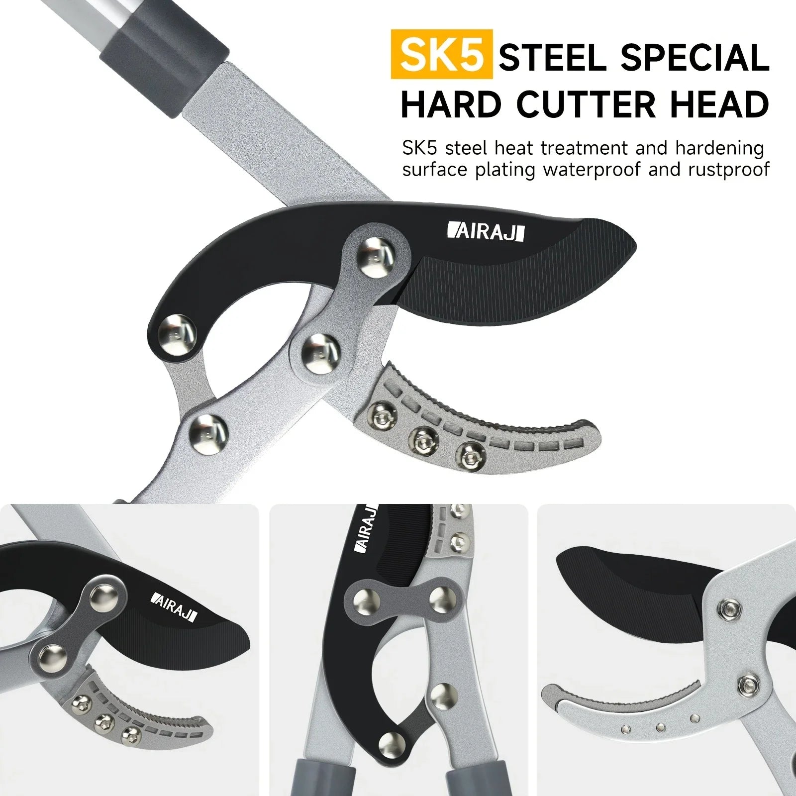 Professional SK-5 Steel Anvil Pruning Shears – Heavy-Duty Garden Clippers for Branches & Hedges