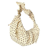 Polka Dot Chic Under-Arm Shoulder Bag for Women – Large Capacity Pleated “Dumpling” Tote for Party & Vacation
