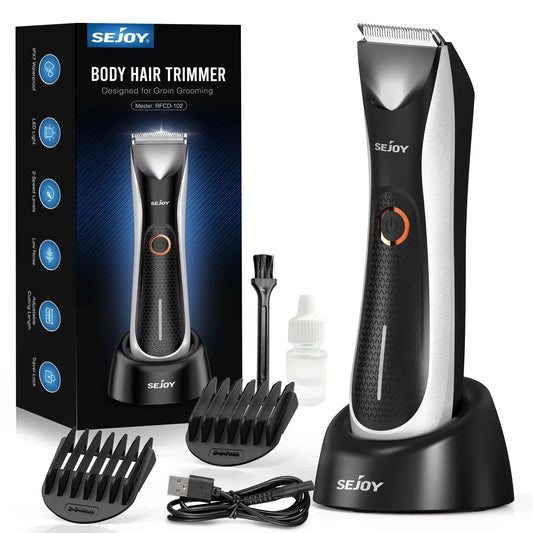 Sejoy Cordless Hair Clippers – USB-C Rechargeable Professional Trimming Kit with LED Display & 4 Guide Combs