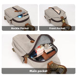 Kouli Buir Canvas Sling Backpack — Convertible Chest Crossbody Daypack for Outdoor Cycling, Hiking & Travel