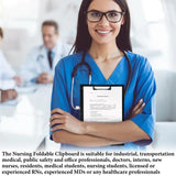Foldable Clipboard – 2-Layer Collapsible Clipboard File Holder for Nurses, Doctors & Office Professionals