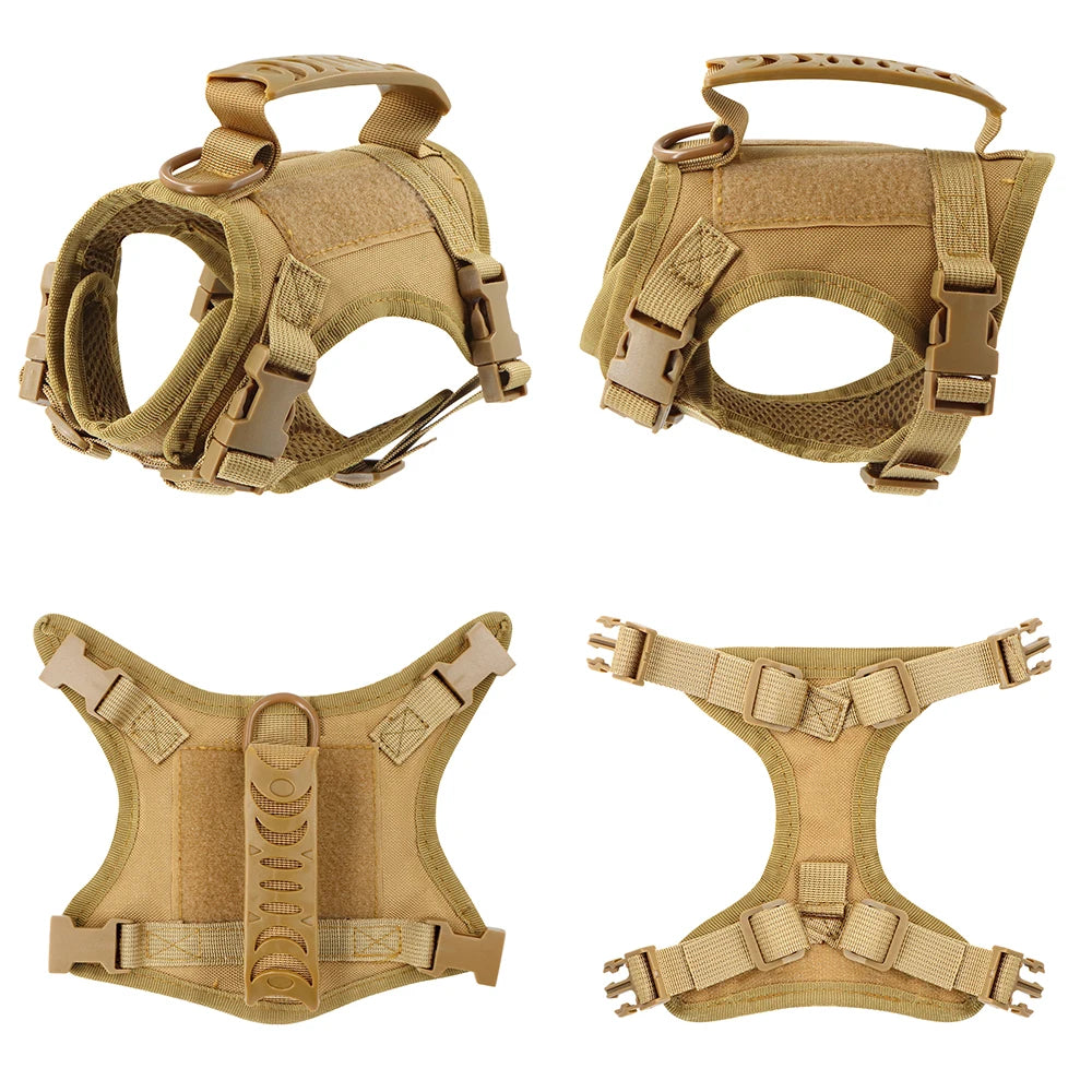 Tactical Cat Harness & Leash with 9 Patches – Adjustable Training Vest with Handle for Cats, Small Dogs & Puppies