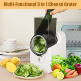 Multi-Function Electric Cheese Grater & Vegetable Slicer – 5-in-1 Shredder, Spiralizer & Salad Maker