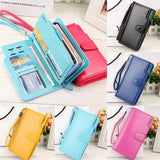 Women’s Long PU Leather Wallet – Elegant Large-Capacity Clutch Purse & Phone Handbag with Card Holder Design