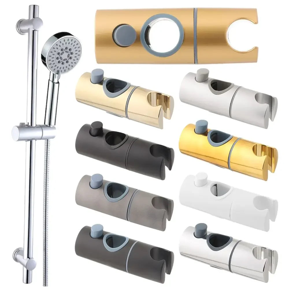 Adjustable Shower Rail Head Slider Holder – ABS Replacement Bracket for Shower Rail