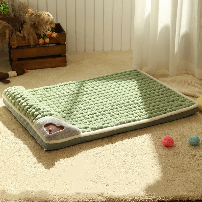 Pet Dog Bed Mat & Detachable Indoor Dog House – Cervical Spine Protection for Small, Medium & Large Dogs