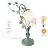 🌸 Modern Bedside Flower Glass Table Lamp – Stained Glass Reading Lamp for Nightstand & Desk with Switch Control