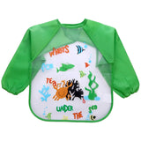 Long-Sleeve Waterproof Kids Smock Feeding Bib – Toddler Meal & Art Apron for Boys & Girls