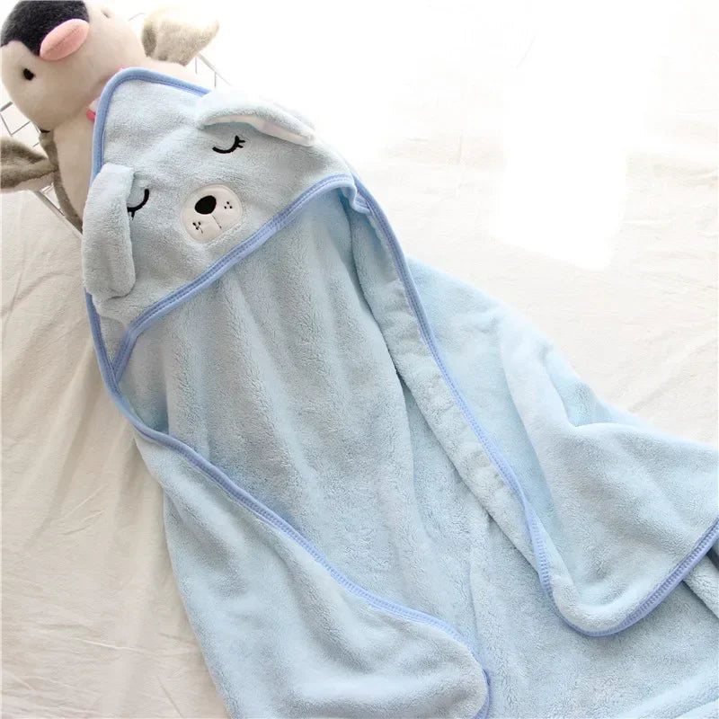 Toddler Baby Hooded Towel – Super Soft Infant Bathrobe & Swaddle Wrap Blanket for Newborn Boys & Girls 🛁👶✨