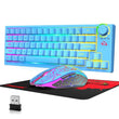 MambaSnake X Ziyou Lang Wireless Keyboard & Mouse Combo – Rechargeable 64-Key Compact RGB LED Backlit Set
