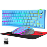 MambaSnake X Ziyou Lang Wireless Keyboard & Mouse Combo – Rechargeable 64-Key Compact RGB LED Backlit Set