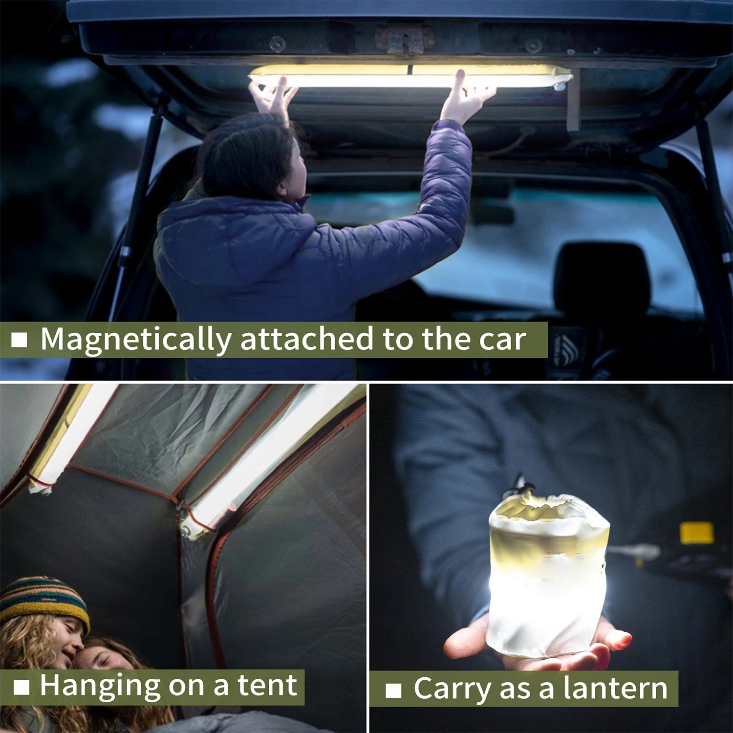 Selorss Rechargeable Camping Lamp – Portable Waterproof 2000mAh Tent Light & Spotlight for Outdoor & Work 🏕️🔦💡