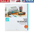 Metal Mesh 4-Piece Desk Organizer Set – Letter Sorter, Pencil Cup, Clip Holder & Memo Tray