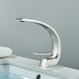 Luxury Brass Deck-Mounted Matte Black Basin Faucet – Single-Hole Mixer Tap Hot & Cold