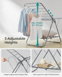 Foldable 2-Level Laundry Drying Rack – Space-Saving Clothes & Towel Drying Stand for Small Spaces