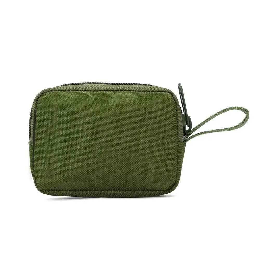 Tactical Small EDC Bag – Nylon Coin, Money & Key Pouch with Zipper Card Pocket & Outdoor Belt Pack