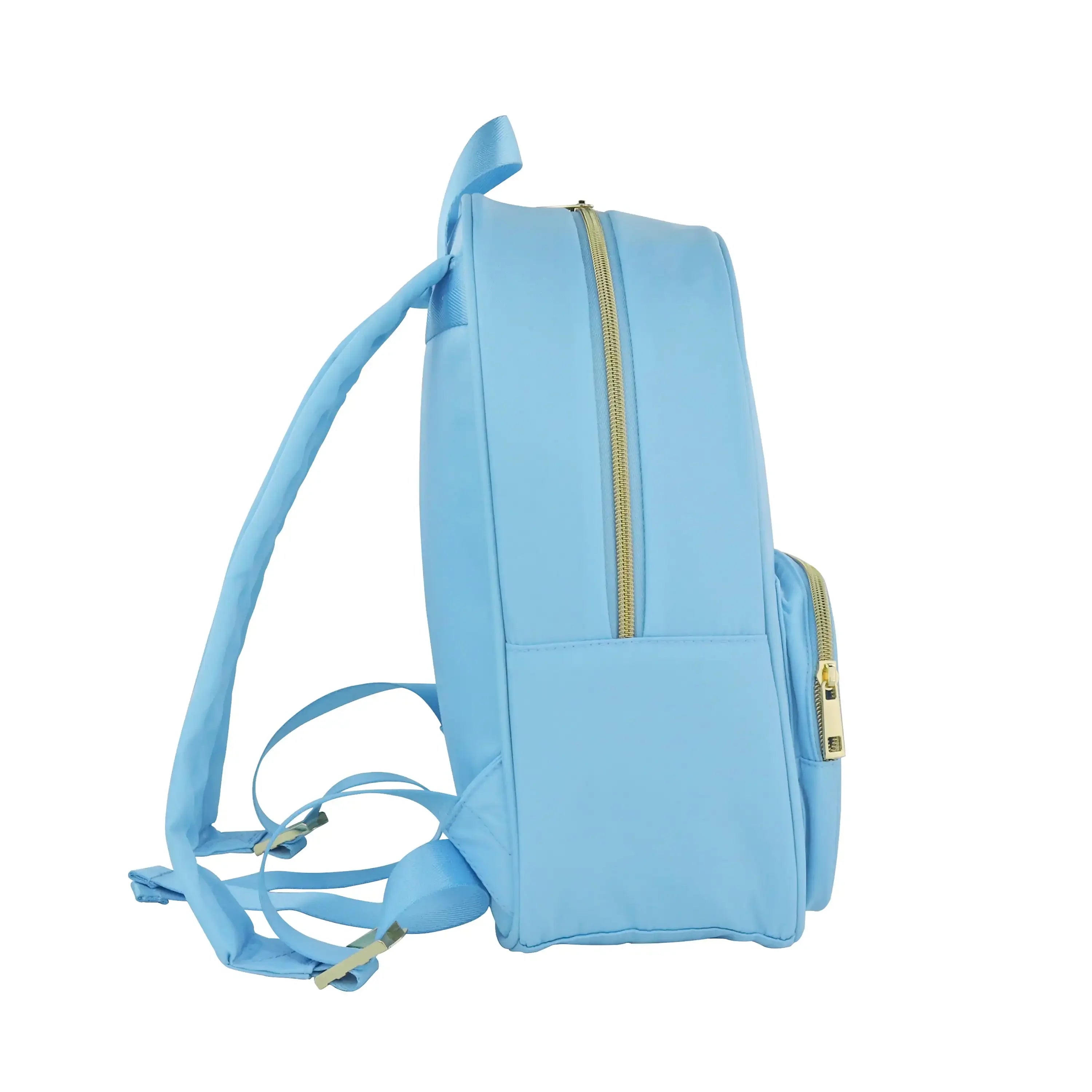 Blue Customizable Nylon Backpack – Spacious Travel & School Everyday Bag